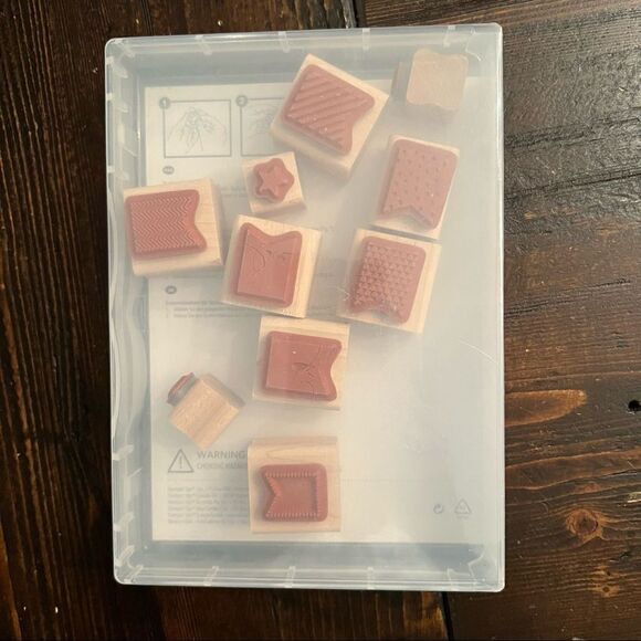 Stampin’Up Banner Blast 10 Piece Wood Stamp Set scrapbooking supplies - Picture 2 of 5